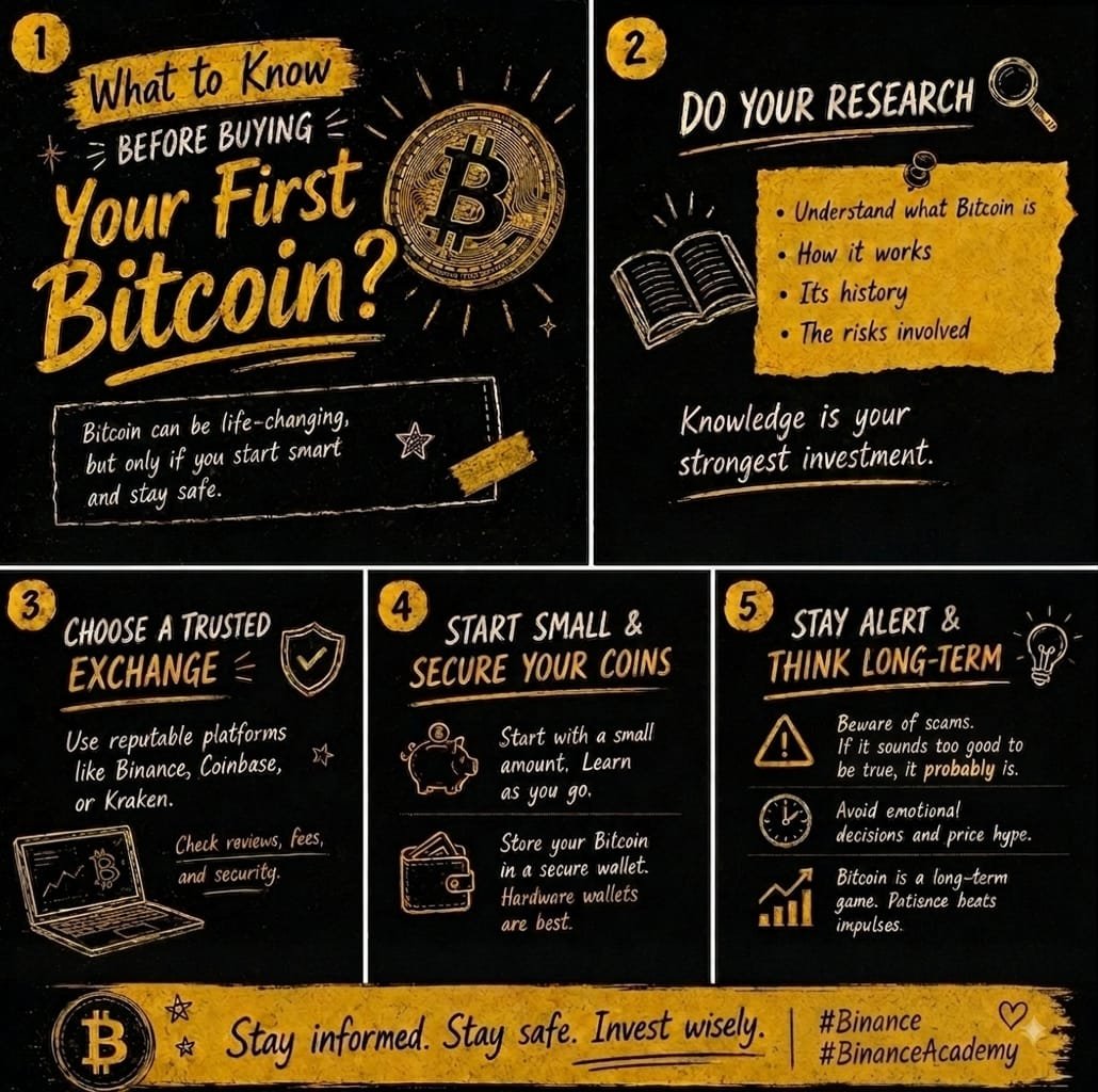 alizeybutt9728's tweet photo. Your first Bitcoin, decoded. 🟡

No, you don’t need $60K, fractions work. Only 21M will ever exist. Price moves a lot, that’s the trade-off for scarcity.

New here? Binance’s My First BTC gives eligible first timers 7-day price protection.

Knowledge first, then buy. 📚

Educational only, not financial advice.

#Binance #BinanceAcademy #LearnWithBinance