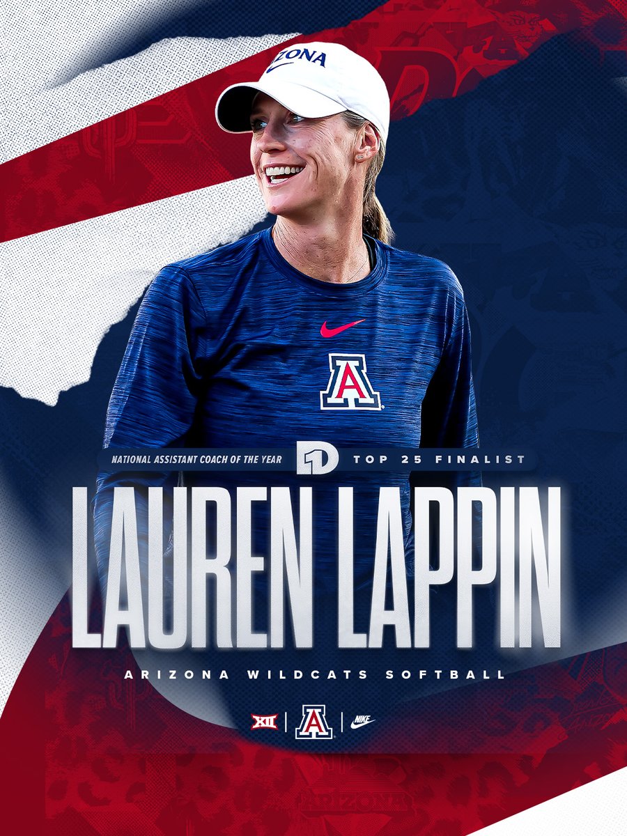 ArizonaSoftball's tweet photo. National recognition for Lap 👏

@lappin37 has been named a @D1Softball National Assistant Coach of the Year Top 25 Finalist! https://t.co/tNYvYuVb1i