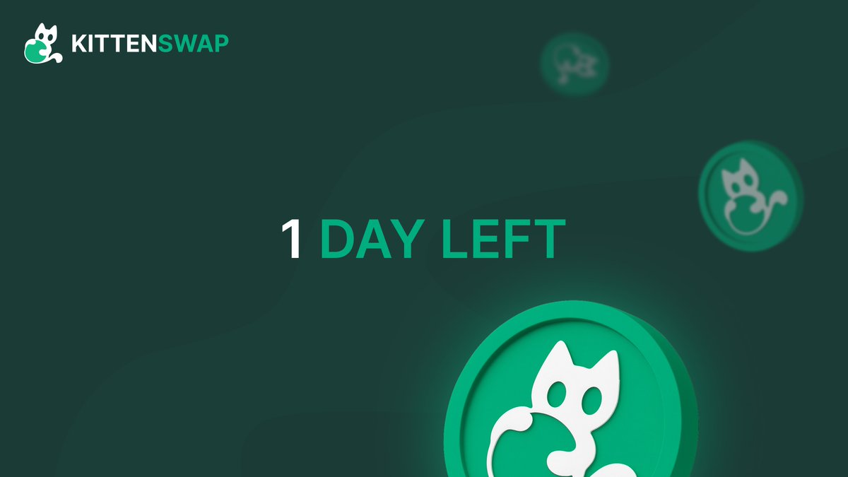KittenswapHype's tweet photo. Calling all Voters!🚨

1day left to get your votes in and secure your rewards from Epoch #51✨ https://t.co/obnZR8xikj