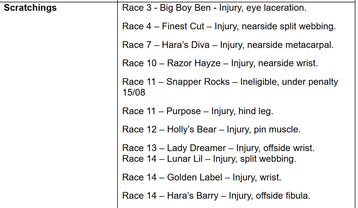 susanamet's tweet photo. and these were greyhounds who were scratched and didn't race. Constant suffering and injuries on and off the track.
https://t.co/ujdAyh36HJ https://t.co/VS7m29N77O