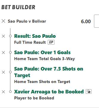 FooBall88's tweet photo. Sao Paulo vs Bolivar BET: Multiple selections. Send some crypto if you win. Game will start in about 20 minutes. https://t.co/mSy0M0oSzU