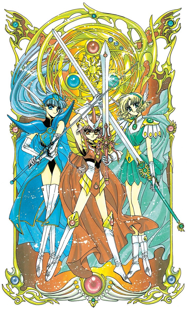 TheOtaking's tweet photo. Magic Knight Rayearth - CLAMP - 1993/1996 https://t.co/OuJe9rIrJA