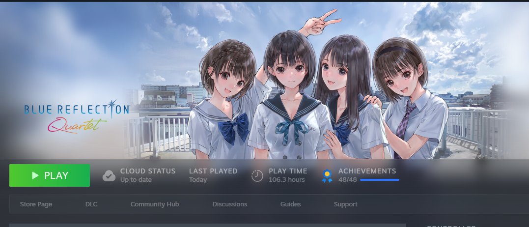 frokenok3's tweet photo. A little above 100h & All Achievements, i have finished #BLUEREFLECTIONQuartet
I was reminded again why i❤️it so much. One of my favorites from @GUST_EN especially BR: Second Light.
Can't recommend it enough for RPG lovers!
Ty @koeitecmoeurope for providing me with a Steam Key. https://t.co/dwKgPlxInR