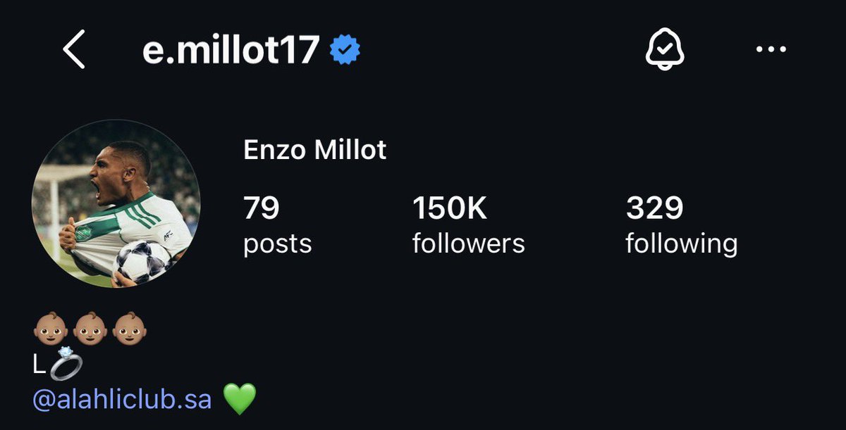 MillotWorld's tweet photo. 🚨🚨🚨 -
إنزو ميو يقوم بتغير أفتاره عبر (IG)
بعد ضغط جماهير النادي الأهلي لبقاءه بالفريق

💚 @EnzoMillot 💚 https://t.co/HL2AN3kaRq