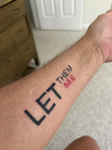 TheForwardDaily's tweet photo. @daisytobey I read the book "Let Them" by Mel Robbins, it basically  changed my life! So I inked it...... I am planning my 2nd one now.  🤠 https://t.co/qwgV5LJEqT
