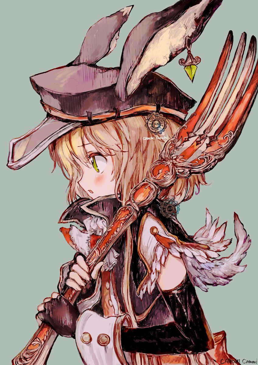 camomi_camomi's tweet photo. 過去の創作キャラや作品の話を出してくれてる方が結構おられるので、お気に入りの過去絵を再掲します！🍴
『テーブルフロンティア』っていう名前の、食器×ファンタジーのシリーズを描いてました。 https://t.co/SvEjFslsee
