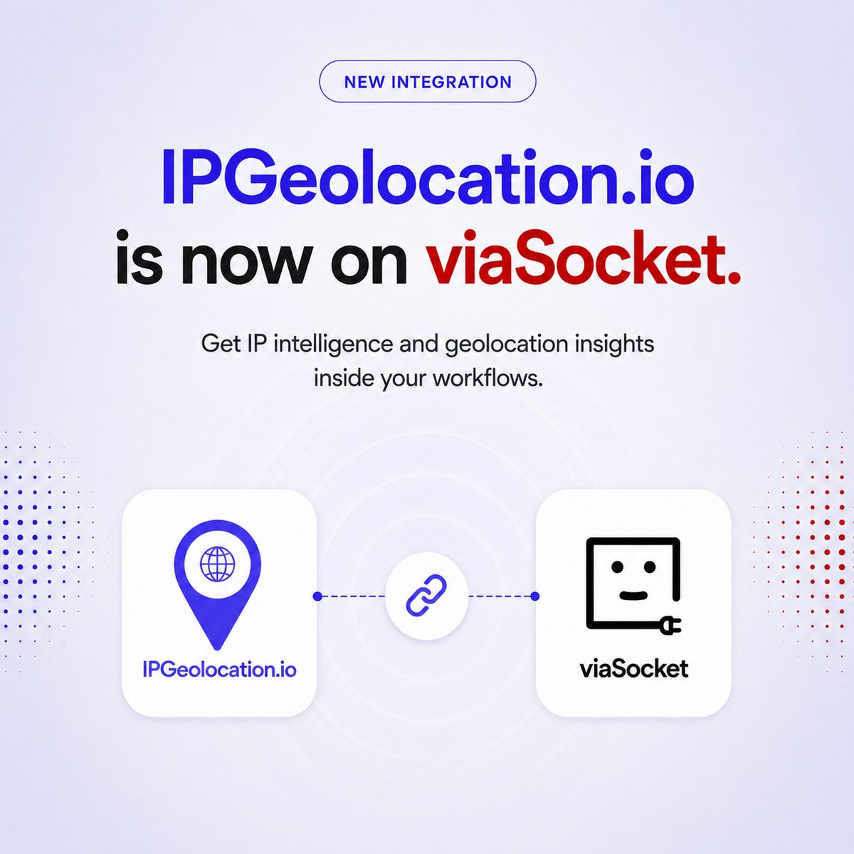 viasocket's tweet photo. We're excited to announce our latest collaboration with @ipgeolocationio  

You can now bring IP intelligence directly into your viaSocket workflows and connect it with hundreds of apps, without writing or maintaining custom scripts. 

Use it to automatically:   
• Enrich contacts with location and timezone   
• Detect VPNs, proxies, Tor and suspicious IPs  
• Identify devices, browsers and operating systems   
• Convert event times to local timezones   
• Add location and security context to incoming data

Explore the integration here: https://t.co/jq5rEqdpys