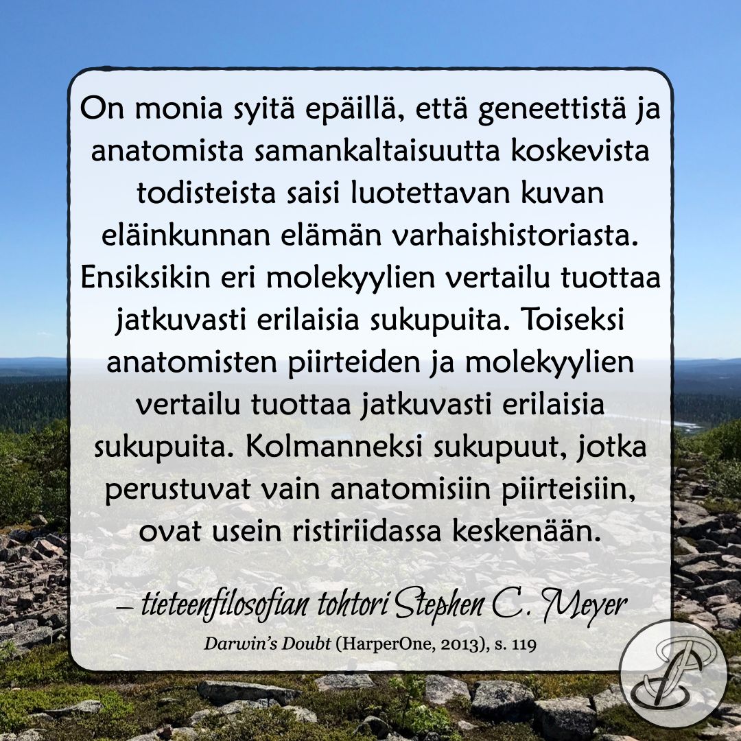 puoluspolku's tweet photo. #luonnontiede #havainnot #evoluutio #kambrikausi #Darwin #selitys #sattuma #luonnonvalinta #suunnittelu #geologia #paleontologia #fossiilit #eläin #geeni #DNA #anatomia #kantamuoto #apologia #sitaatit @drstephencmeyer #OPKO https://t.co/ZqSfpZ3Fyy