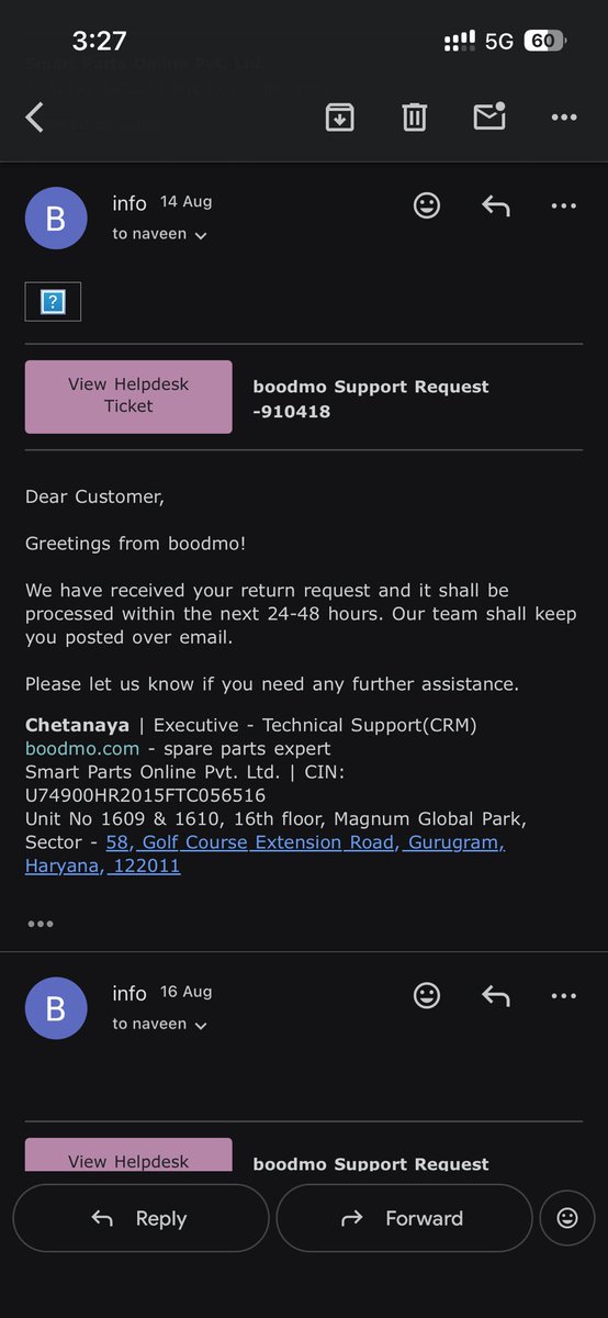 car_lover22's tweet photo. @boodmo_In What a pathetic service by boodmo. Firstly you send me the 1.5 years wiper blade in already damaged packaging and condition, even after sharing everything on time but still you guys have rejected my return even for the box which I didn’t open. https://t.co/ziLjMRPM9d