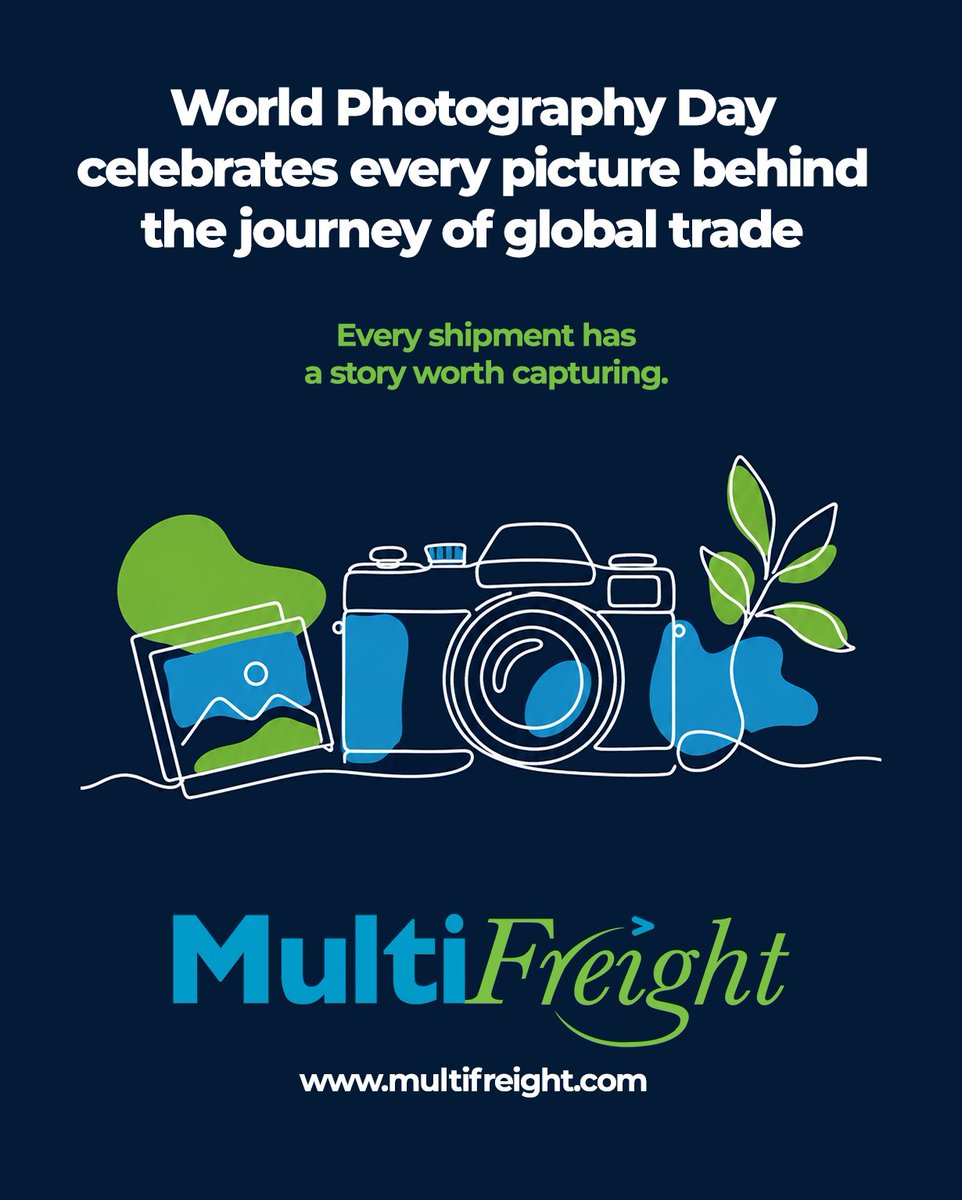 MultiFreightLTD's tweet photo. From bustling ports to busy warehouses, logistics creates countless moments every day. Happy World Photography Day to everyone capturing the people, places and stories behind global trade.
https://t.co/DIPVillzto
#WorldPhotographyDay #FreightSoftware #Logistics #SupplyChain https://t.co/SDV7VLkHjs