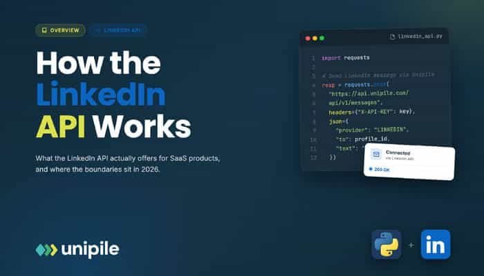 kavithakavi77's tweet photo. Building LinkedIn features into your SaaS product?

Before you start coding, understand what the LinkedIn API actually allows.

https://t.co/QjUP6uxDJG

#linkedinapi #saas @UnipileAPI @apideck https://t.co/Mts8Km3aXv