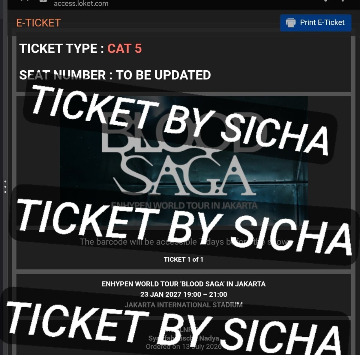 koremaiden's tweet photo. WTS TIKET ENHYPEN BLOOD SAGA IN JAKARTA 2027 (gensale)

Avail CAT 5 ( 1 tix)
harga web
pake data pribadi , trusted 100%
fullpay

🖇 @jsstunning @hvagn8 https://t.co/Z3Q2qBfqiX