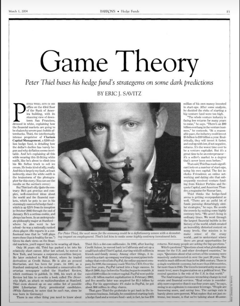 hamptonism's tweet photo. When I said Peter Theil is our generations Master of Game Theory, I wasn’t kidding.
 
Up 125% in the span of 2 years… https://t.co/wKdbRNZQFb