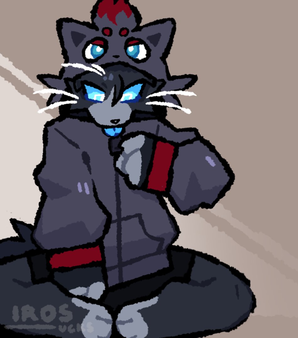 ir0sucks's tweet photo. i got a zorua hoodie so i jus drew my oc guy in it https://t.co/I2zi2z2RRz