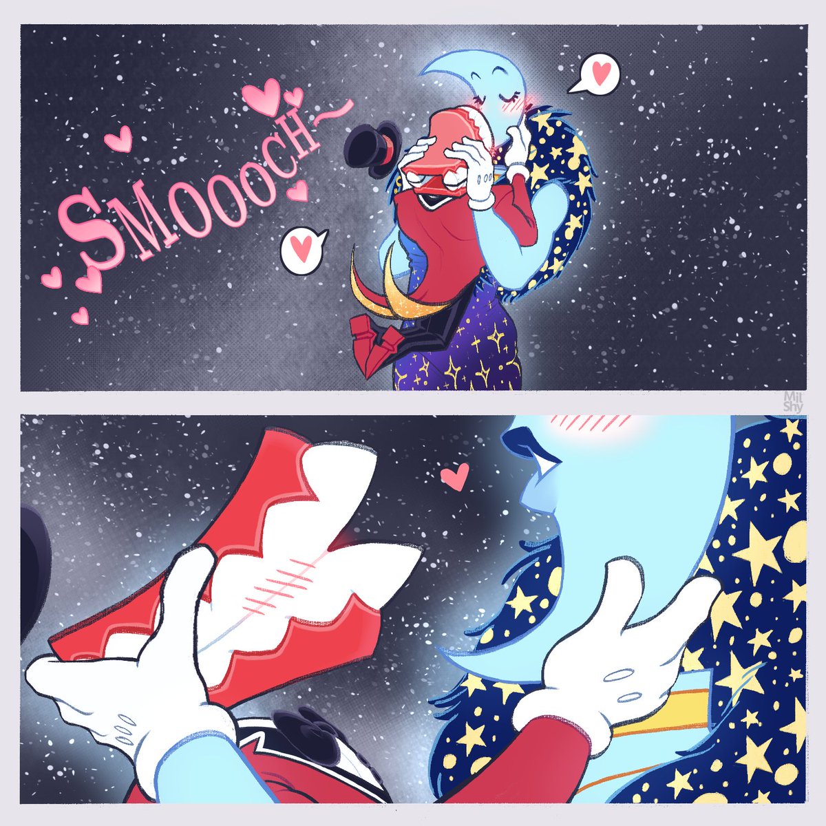 M1lshyy_arts's tweet photo. Bluetooth comic finally done I can die now-

\\ #tadc #tadcㅤㅤ #TADC #theamazingdigitcalcircus #bluetooth #caine #moon https://t.co/a20TROG8ps