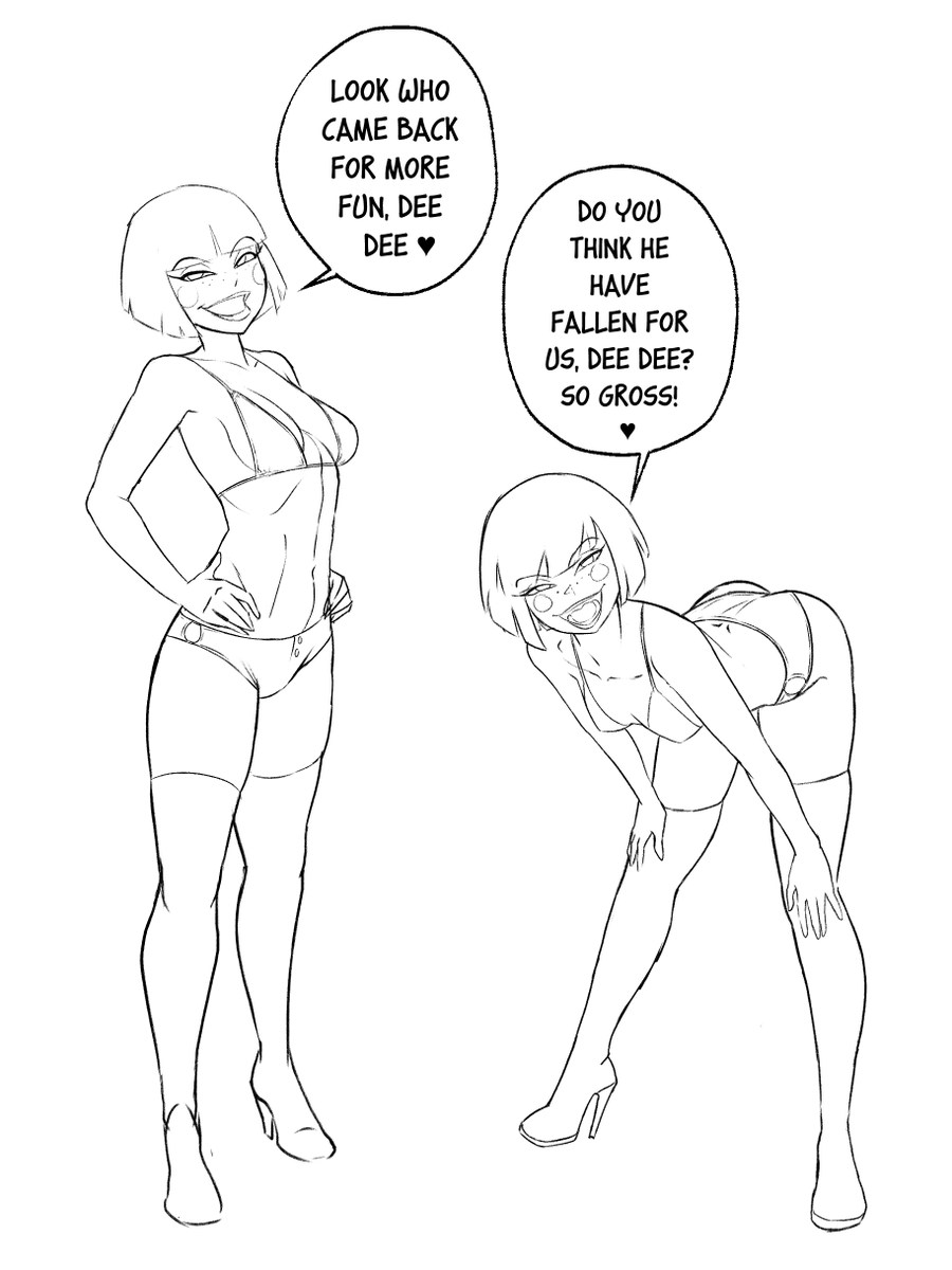 Banjabu1's tweet photo. Resist, McGinnis! Don't let those flexible, evil, scanty dressed, and absolutely savages-in-bed twins fool you! https://t.co/bAtIfFaExK
