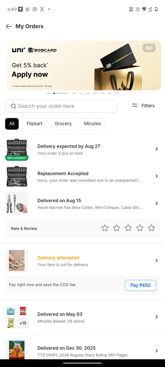 sai2here's tweet photo. @flipkartsupport @Flipkart Hi team why the order is delayed from last 4days mai know the reason without any information Oder got delayed when I'm hoing oder time the order will deliver only 3 days but alomst 10days over the got deliverd delay by your end reason please https://t.co/0zpA5QCpQV