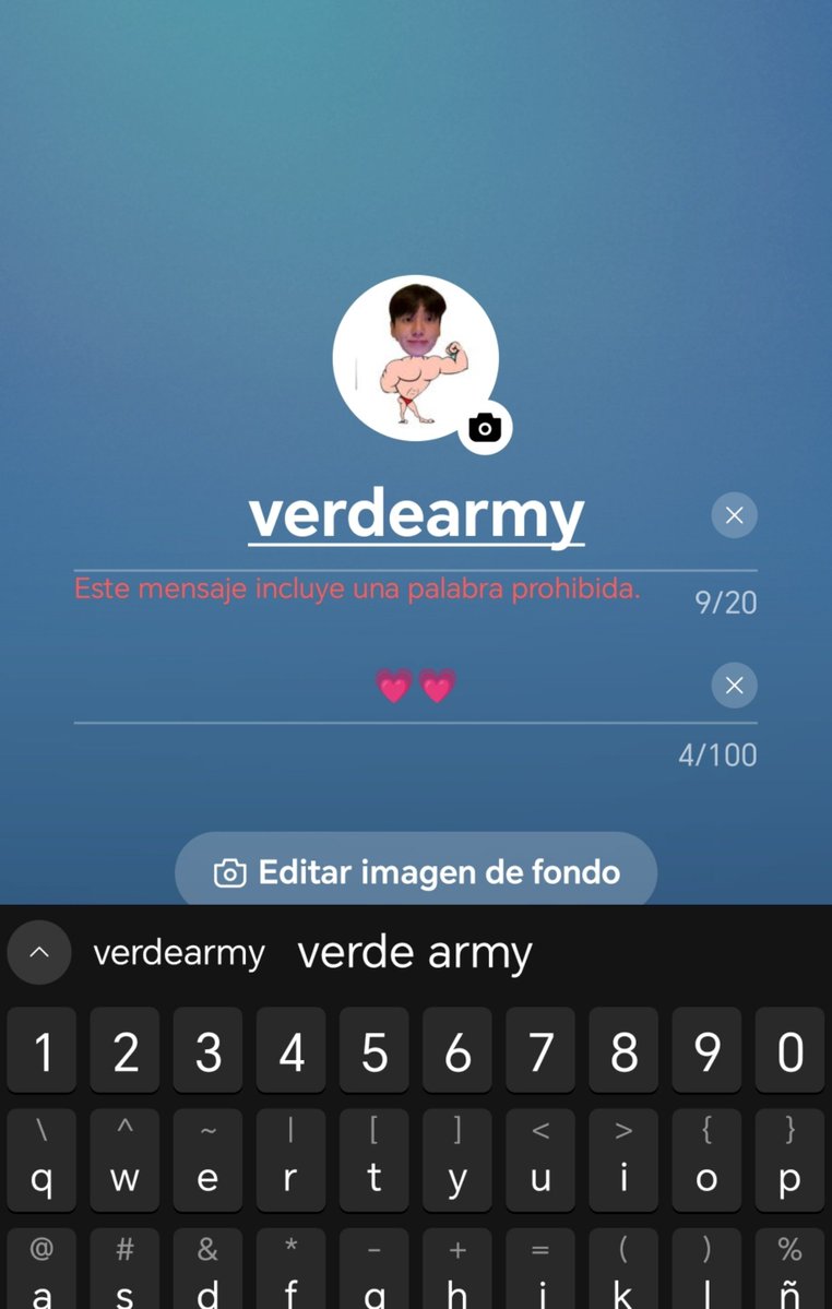 thsweeth's tweet photo. Vengo a aclarar esto porque hay varias que se lo están creyendo, la palabra prohibida es "ARMY" puedes poner cualquier otra cosa+Army y te dirá lo mismo.
Esto está desde hace AÑOS por políticas de seguridad, no se crean cualquier narrativa y menos de antis, pueden ir a comprobar. https://t.co/Z4BtOoseYf