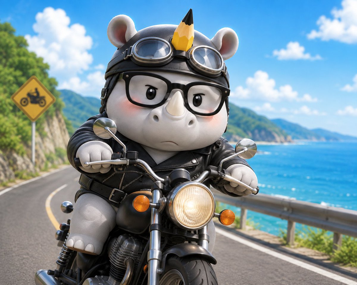 sciseed_jp's tweet photo. おはようごサイます🦏
🏍️今日は #バイクの日 🏍️

サイ係長も、海沿いをツーリングしてみました🦏💨
風を感じながら走るのって、気持ちよさそうですね！

もちろん今日も、安全運転でいクォ！👍
#サイ係長 
#企業公式相互フォロー 
#企業公式が朝の挨拶を言い合う https://t.co/lFSB8aWBPg