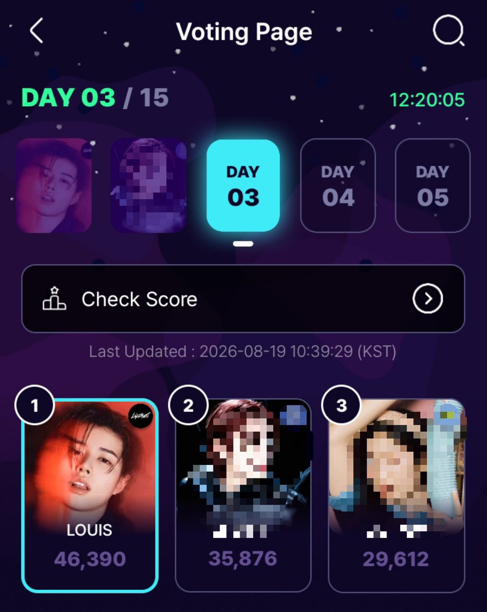 limlouis_idn's tweet photo. 260819 ㅡ [FANDORA] August Fan Challenge GROUP5

🗓 8/31, 11PM KST (D-13) 
🎁 Hongdae Entrance Station Digital Signage No.2 Large LED Screen (7 days)

Jangan lupa untuk vote louis hari ini yaa🥺💝 ayo kita menangin pre-vote sampe tgl 31 biar bisa masuk final round😉✨

#LNGSHOT #롱샷 #LOUIS #루이
@LNGSHOT4sho