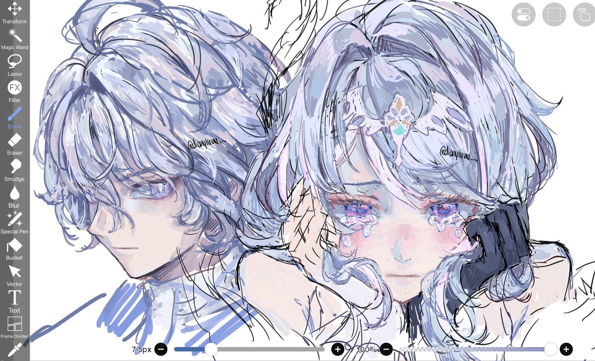 dionyluna__'s tweet photo. periwinkle #odette #mitya #genshinimpact https://t.co/nEtD1h2qAu