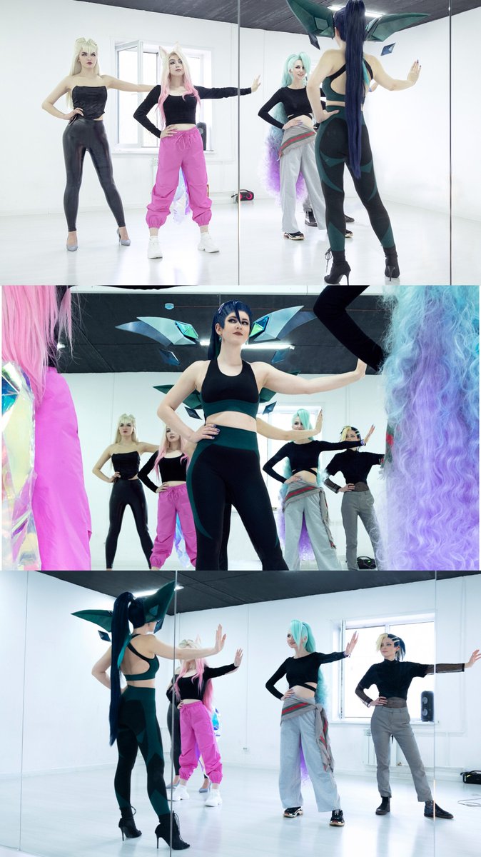 BelkCrft's tweet photo. Kda training! 

#cosplay #kdacosplay #ahri
#ahricosplay #kaisa #kaisacosplay
#evelynn #evelynncosplay #akali
#akalicosplay #leagueoflegends
#seraphine #kda #cosplayphoto #cosplaying https://t.co/MNAPnsiqj6