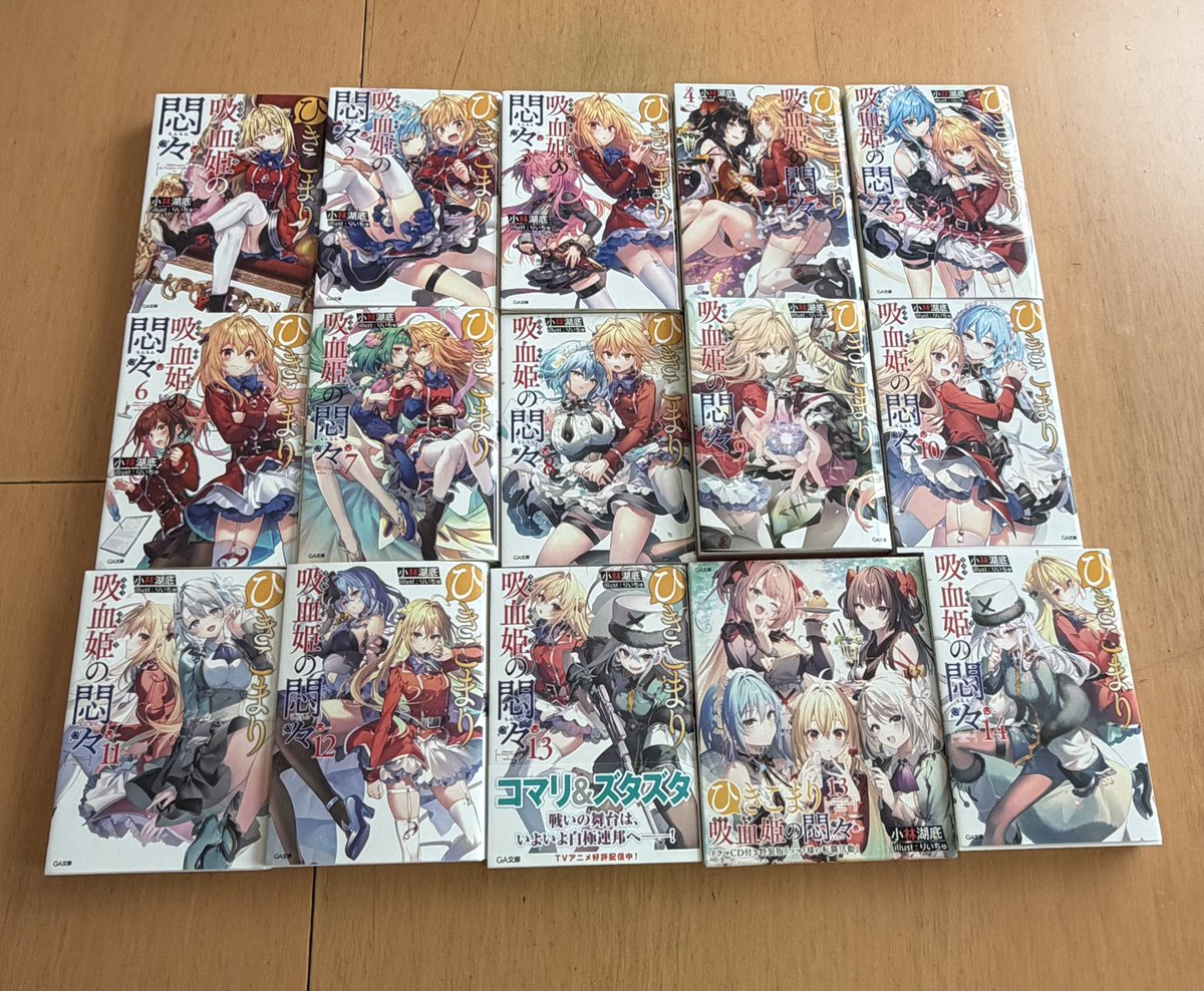 SAKAYAtsst's tweet photo. ついに！やっと！
ひきこまり吸血姫の悶々を最新刊まで買うことができました〜！
しかも13巻は特装版をゲットできた
最高！
#ひきこまり https://t.co/gee1I1M9PA