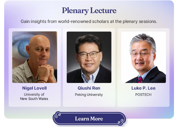 apcmbe2026's tweet photo. ✨ APCMBE 2026 Plenary Speakers Revealed ✨

Three world-renowned experts will take the stage at the APCMBE 2026 Plenary Sessions.
 Don’t miss the opportunity to hear from these distinguished speakers!

#APCMBE #DAEGU #KOREA #BIOMEDICAL #BIOENGINEERING https://t.co/iNWZEpVNoo