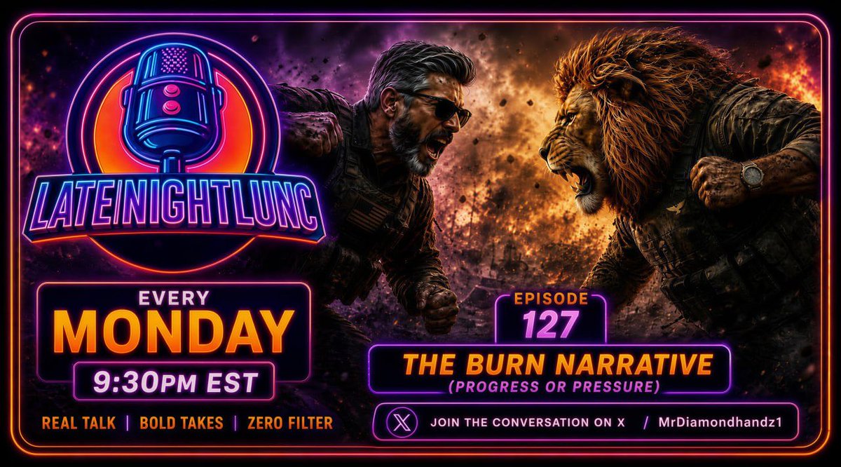 MrDiamondhandz1's tweet photo. 🔥 $LUNC Army 

🎙️Late Night LUNC is back tomorrow!

Join us tomorrow night at 9:30 PM EST as we break down the latest moves in crypto, real-world developments, and everything happening in the Luna Classic ecosystem.

Hosts:
@MrDiamondhandz1
@LunaClassicDAO

Episode 127: “The Burn Narrative”

Come through, get the alpha, and stay locked in with the community.
See you there 🚀

#LUNC #LunaClassic