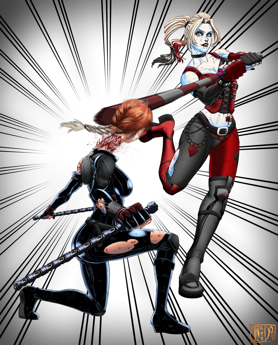 dog_inker's tweet photo. Commission
#dccomic #blackwidow #harleyquinn https://t.co/ur32rWxORp