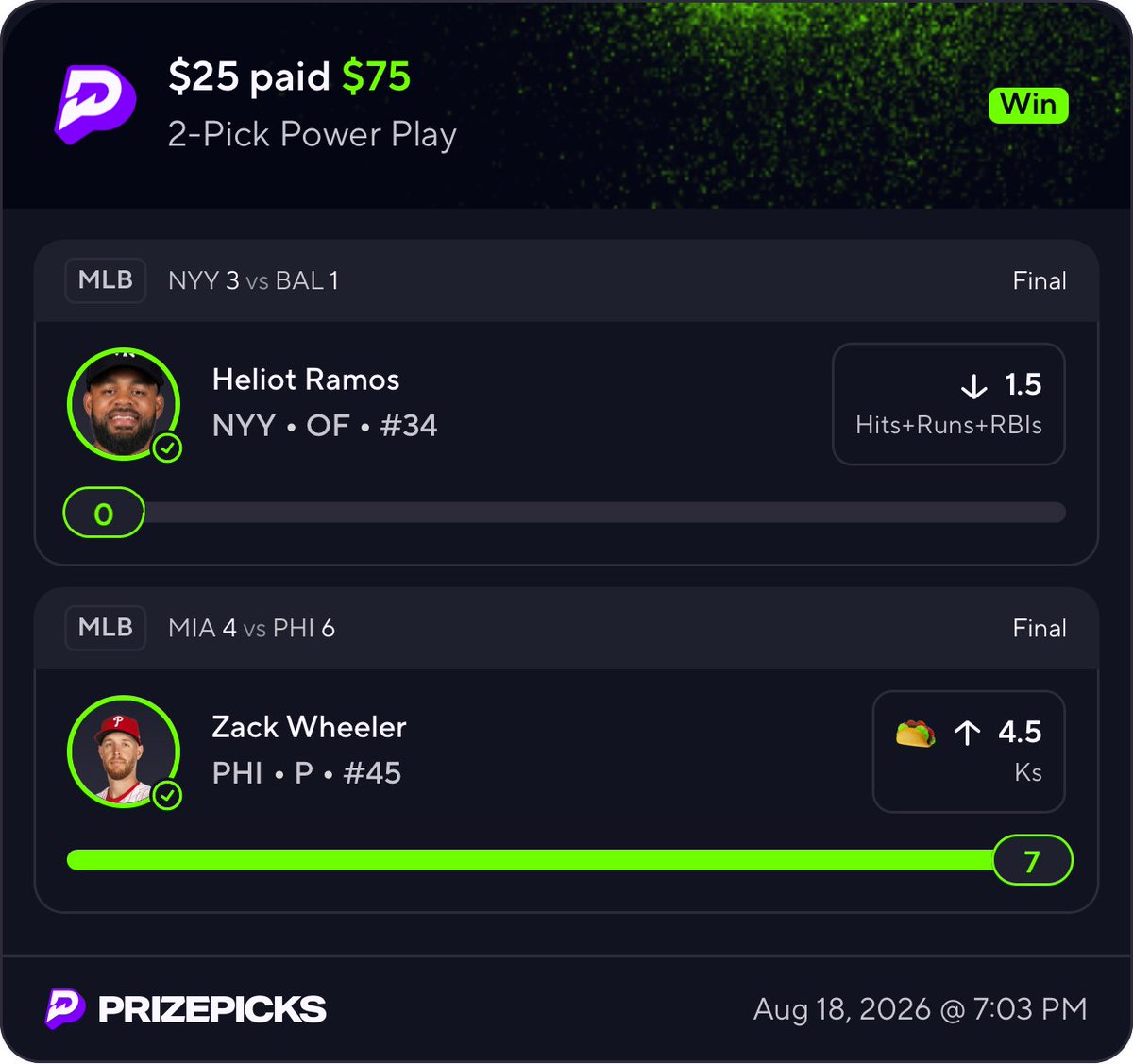 Deckd85's tweet photo. @Slipscoreapp and @pickfinderapp is all you need to beat the books. On to the bank 🏧🏦💵 https://t.co/SWBPtuaXfU