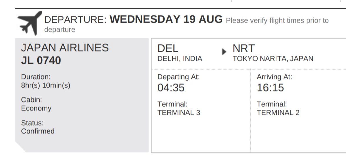 PankitPrajapa10's tweet photo. Urgent Complaint – JAL Flight JL0740

@airsewa_MoCA @DGCAIndia @JAL_Official_jp

Japan Airlines flight JL0740 (Delhi–Tokyo Narita) was scheduled to depart Delhi at 4:35 AM today (19 Aug). It is now 7:35 AM, with a delay of around 3 hours, and passengers are still not receiving https://t.co/7P3dy7lCkk