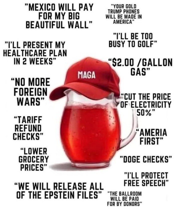 AlohaSnackHalal's tweet photo. @19Malano57 @WallStreetApes Keep voting red and drinking the koolaid https://t.co/n8QPKn9HSt