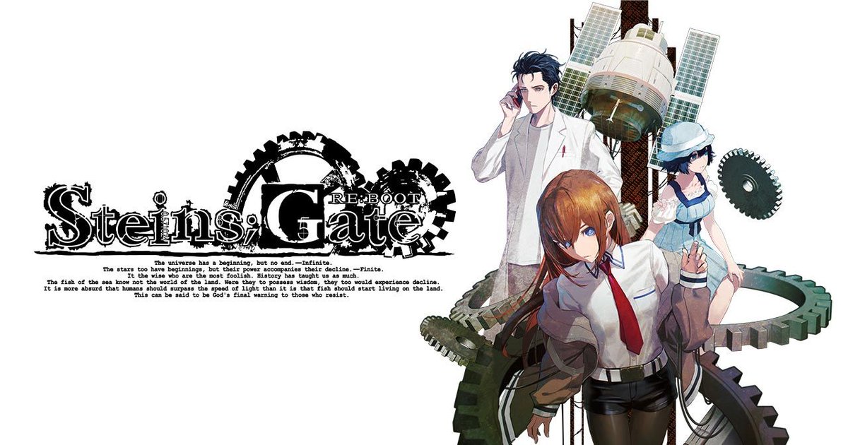 AnimeTokki's tweet photo. 'STEINS;GATE: REBOOT' Officially releases TODAY on Steam. https://t.co/nzDWkK2k5P