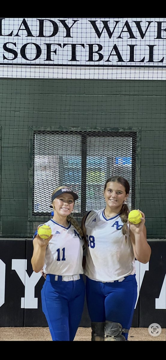 accssoftball's tweet photo. Big win to go 1-0 in district tonight 13-7 over Cathedral.  @LeilaRay2027 with #3 on the year and @Audreyj_2030 with #4 on the year! https://t.co/969X5kLDvh