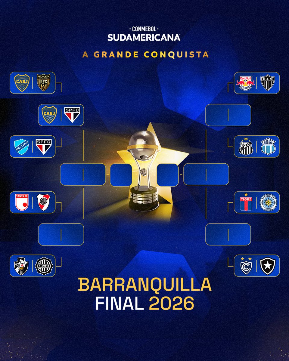 SudamericanaBR's tweet photo. 🏆🔥 @SaoPauloFC e @BocaJrsOficial, os primeiros classificados às Quartas de Final!

⭐ CONMEBOL #Sudamericana | #GrandeConquista https://t.co/wv8jAm3jEF