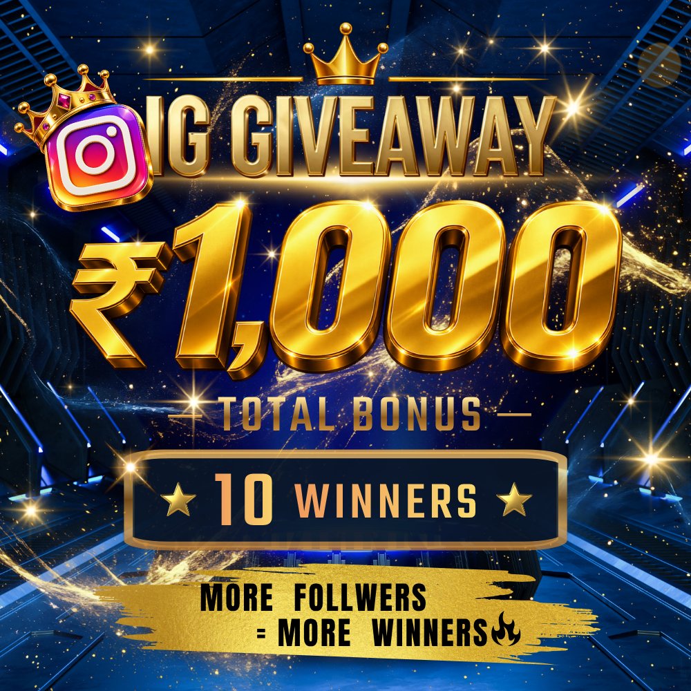 eIPL_channel's tweet photo. 🎁 eIPL IG GIVEAWAY｜10 WINNERS! 🎁

FOLLOW. LIKE. SHARE. WIN. 🔥

💰 ₹1,000 TOTAL BONUS｜10 WINNERS

🥇 ₹200 × 1 Winner
🥈 ₹150 × 2 Winners
🥉 ₹100 × 3 Winners
🎁 ₹50 × 4 Winners
📅 Campaign: Aug 19 – Aug 21
🏆 Lucky Draw: Aug 22
🔥 HOW TO JOIN
1️⃣ Follow @eipl_official_ig on Instagram
🔗 https://t.co/F2uyrBD3QB

❤️ Like this giveaway post
📲 Share this post to your Instagram Story

💬 Comment below & Tag 2 Friends

⚠️ All steps must be completed on Instagram to qualify.
🔥 MORE FOLLOWERS = MORE WINNERS!

1,000 Followers ➜ 15 Winners
2,000 Followers ➜ 20 Winners
3,000 Followers ➜ 30 Winners
5,000 Followers ➜ 50 Winners

🎯 Bonus Terms

All bonuses require 3× Turnover.

⚠️ All winners will be verified to ensure all participation requirements are completed. Unqualified winners will be re-drawn.

※ eIPL reserves the right to modify the campaign and holds the final right of interpretation.

👉 JOIN THE GIVEAWAY NOW!
📲 https://t.co/F2uyrBD3QB

#eIPL #eIPLGiveaway #Giveaway #LuckyDraw #WinBonus #InstagramGiveaway #FollowToWin #IndiaGiveaway
