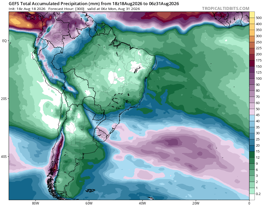 EdoWeatherman's tweet photo. Proyección en seguimiento. Abundantes lluvias retornarían a Chile central.

Días atrás publiqué que la zona central tendría una semana sin lluvias, una tregua pasajera, esto porque durante la próxima semana volverían las lluvias, el viento y las tormentas eléctricas.

He estado siguiendo estos posibles eventos y puedo decirles que deben estar atentos, un patrón favorable para recibir una serie de eventos de lluvia podría constituirse desde el 24 de agosto en adelante.
Diversos modelos ya muestran señales preocupantes, con sectores que fácilmente acumularían más de 100-150 mm en este nuevo tren de sistemas frontales.

Como señalo en el título de esta publicación, esta proyección se encuentra en seguimiento y se estará actualizando los próximos días, pero es prudente estar atentos. De momento los sectores afectados abarcarían el tramo entre la region de Coquimbo y Los Lagos.

#ElNiño. 
#Chile.