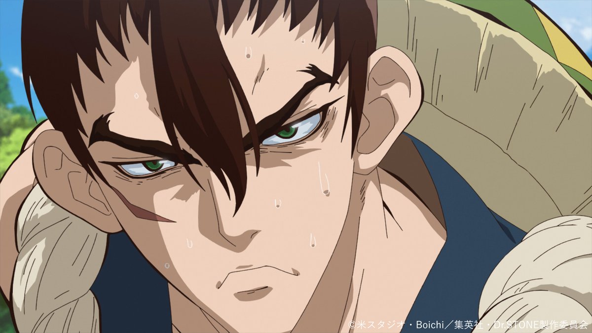 DrSTONE_exh's tweet photo. ━━━━━━━━━━━━━━━━ 🚀
　TVアニメ「Dr.STONE」展 開催記念
　　　 ストーリーを振り返り!!
🧪━━━━━━━━━━━━━━━

🧪第１期13話 「仮面の戦士」🧪
銀狼の決死の救出により、何とか最難関素材・硫酸をゲットした千空たち。ラボでのサルファ剤作りを一気に進めていく中、御前試合の優勝者には、サルファ剤に必要な最後の素材、酒が振る舞われる事を知った千空。急遽、銀狼と八百長試合を計画し、参加することに。ところが、運頼みだったトーナメント表は、思わぬ結果となってしまう！

「感謝するぞ 科学に スイカ 千空……！！」

🗨️この��数で好きなシーンは？
コメントや引用リポストで教えてください🪨

TVアニメ「Dr.STONE」展は2026��12月より東京で開催予定✨

#DrSTONE
