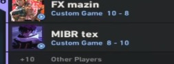 VCTScrims's tweet photo. FLUXO 10-8 MIBR https://t.co/MCOvfUwmgv