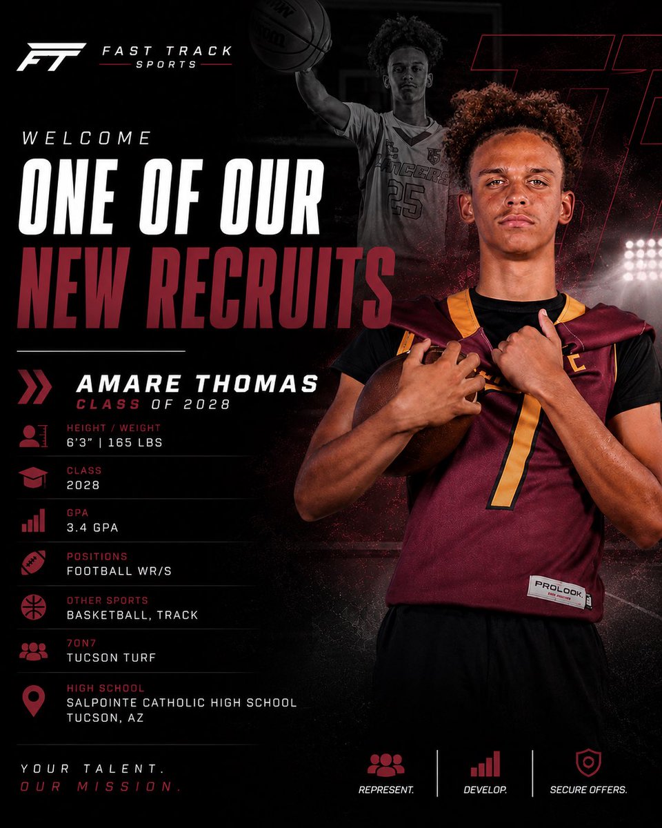 FastTracksport's tweet photo. Welcome @Amarethomas_ to fast track recruiting, we’re so excited to bring you the exposure you need to get to the next level https://t.co/Bo39GG5sca