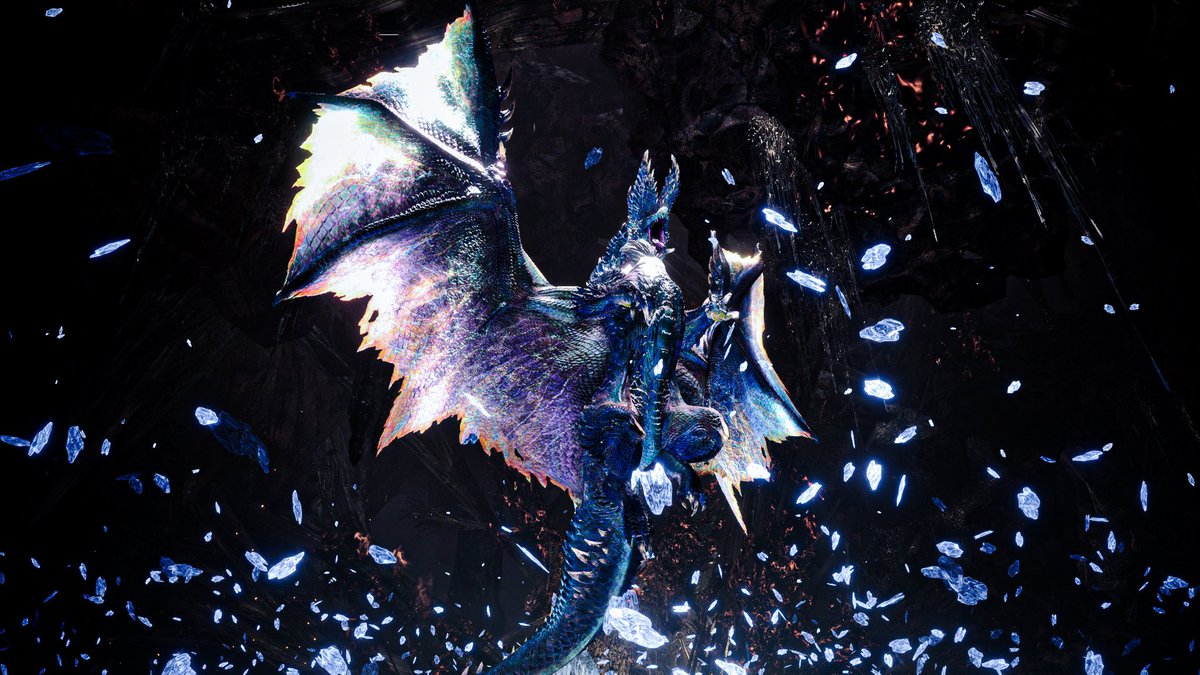 p3dq4's tweet photo. 氷を纏いし禁忌。
その静かな気配の奥で、世界を凍てつかせる力が目を覚ます。

📸 アルバトリオン（氷活性状態）

#MonsterHunter #モンスターハンター #モンハン #モンハン写真部 #VirtualPhotography https://t.co/ezexcHQz5q