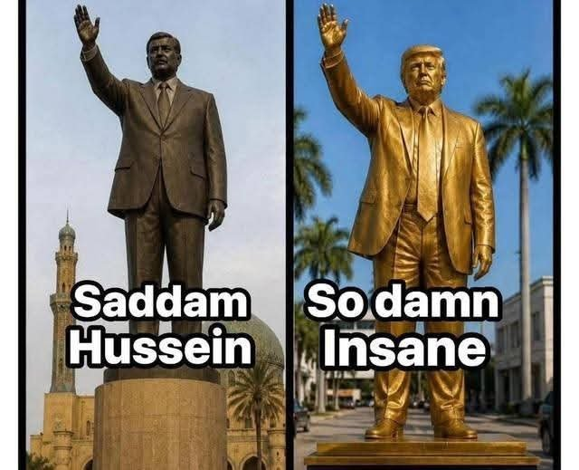 TuckerCooper89's tweet photo. Same circus, different clown!

Except this one's still bilking us for billions while we bust our asses. Y'all really gonna worship a con man with a tan and a bad combover? Insane doesn't even cover it!
#TrumpRegime https://t.co/aHV9CGi6K8