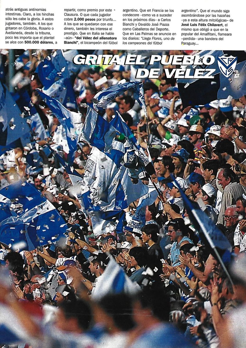 PCioccale's tweet photo. El 18/8/1996 hace 30 años @Velez era el #BiCampeón !!!
Por la última fecha del Clausura, en el #Amalfitani .el conjunto de #Piazza e @Independiente empataron 0 a 0.
@JoseLChilavert_ en andas, #Bianchi y #Piazza festejan.
@historiadevelez @DaleFm97 @ElFortindeVelez https://t.co/HfnHjP07X6