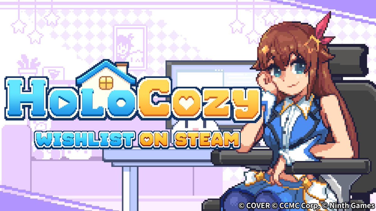 holocozy's tweet photo. 【『HoloCozy』Steamストアページ公開！】

皆さん、こんにちは！
台湾のインディーゲーム開発チーム「Ninth Games」です。

このたび、私たちが開発し、holo Indieよりリリース予定のホロライブ二次創作デスクトップコンパニオンゲーム『HoloCozy』を、正式に皆さんへご紹介できることを大変嬉しく思います！

『HoloCozy』は、ピクセルアートで描かれたデスクトップコンパニオンゲームです。

ホロライブメンバーたちは、体力や気分、現在の状態に応じて、デスクトップ上のお部屋で仕事をしたり、休憩したり、移動したり、眠ったり、家具を使ったりしながら自律的に生活します。

仕事や勉強、動画視聴などをしている間も、お気に入りのメンバーをデスクトップの片隅に表示し、ときどき様子を見ながら一緒に過ごすことができます。

プレイヤーは家具を集めて自由に配置し、好みのキャラクタールームを作ることができます。

ゲームには音楽、環境音、カレンダー、ポモドーロタイマー、配信状況のお知らせなどの機能も搭載しており、ホロライブメンバーとの時間が、皆さんの日常に自然に溶け込むような作品を目指しています。

無料体験版は、2026年10月のSteam Nextフェス期間中に公開予定です。具体的な公開日は後日お知らせいたします。正式版は2026年内のリリースを予定しています。

デスクトップコンパニオンゲーム、ピクセルアートゲーム、ホロライブの二次創作ゲームにご興味がありましたら、ぜひSteamのウィッシュリストへの登録をお願いいたします！

お友達へのシェアも大歓迎です！

Steamストアページ：
https://t.co/XQ6xdEjHlV

日本語紹介PV：
https://t.co/wkLsO6vq3A

今後もゲーム内容や開発に関する最新情報を順次お届けしてまいります。

皆さんのご注目と応援に、心より感謝いたします！

#HoloCozy #holoIndie #hololive #台湾ゲーム #インディーゲーム #Steam

© COVER © CCMC Corp. © Ninth Games