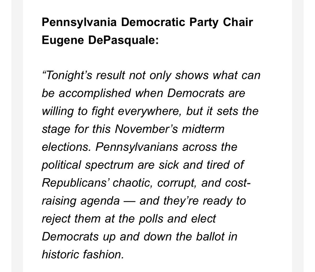 sean_kitchen89's tweet photo. INBOX: Pennsylvania Democrats claiming victory in the PA HD-12 special election where Brandon Dukes won in a Trump +18 seat.

Gov. Josh Shapiro did robocalls, while Lt Gov. Austin Davis and Rep. Chris Deluzio volunteered in district  leading up to the special election https://t.co/u3AxqJzGM7