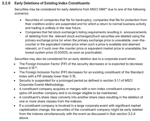 1. Aturan Early Deletions
Pada dokumen MSCI GIMI Agustus 2026, terdapat pasal tambahan baru pada 3....