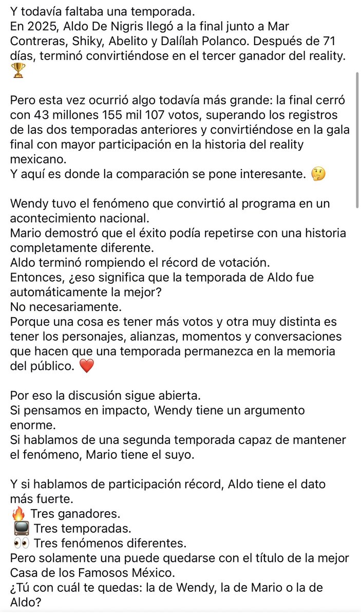 gabgavvv123's tweet photo. WENDY HIZO HISTORIA PERO ALDO ROMPIÓ RECORD 🔥 
#aldotdenigris #LaCasaDeLosFamososMx https://t.co/BsnSu8CTiu