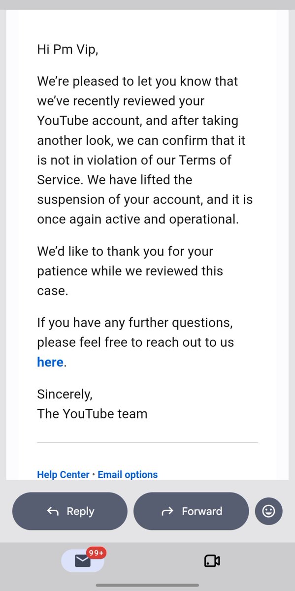 MauryaMax53296's tweet photo. Hey @TeamYouTube, my channel was wrongly terminated for Circumvention. You previously REINSTATED my old account (proof attached), which I later deleted. Your bot is confusing that resolved case. Please review manually!
URL: https://t.co/ru5G5b51pF https://t.co/DoDtif9bqe