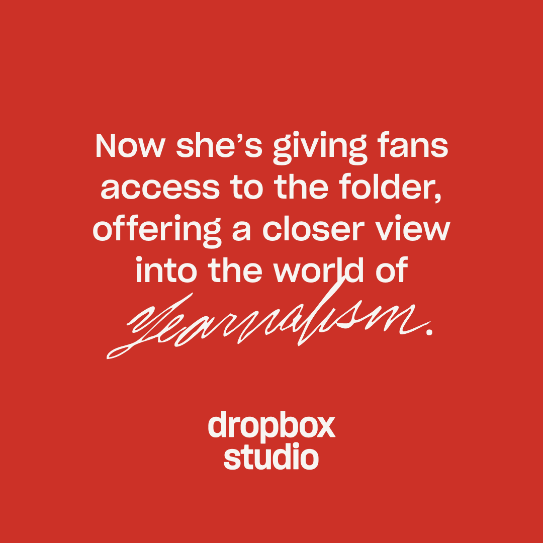 Dropbox's tweet photo. Before Baby Rose’s “Yearnalism” became an album, it was a Dropbox folder with files, folders, references, mp4s, and scans from her piano journal, and more.

Swipe for a preview then click the link to access the full archive.